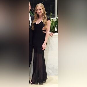Black floor length dress
